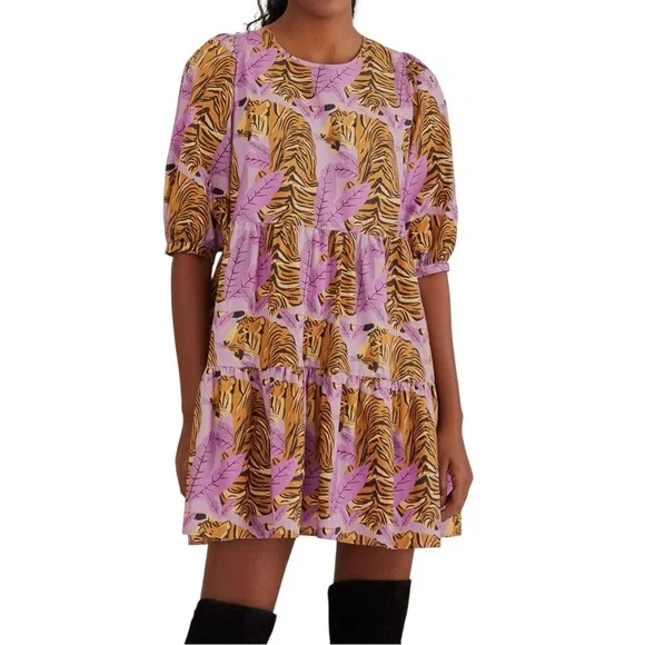 FARM Rio Tiger Leaves Mini Dress - Picture 2 of 13